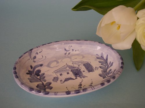 Ceramiche d-Arte di Albisola - Bomboniera in maiolica in stile "Antico Savona" 